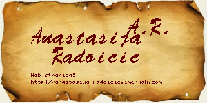 Anastasija Radoičić vizit kartica